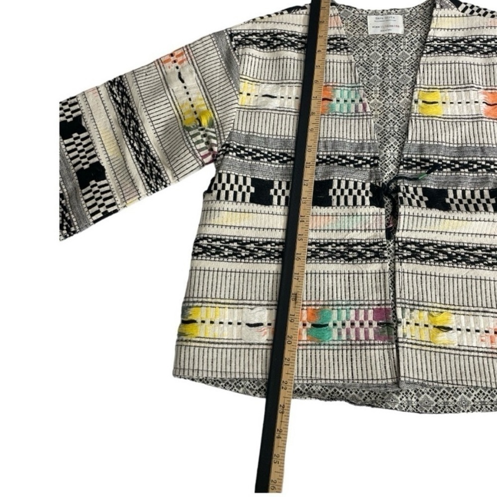 Zara Girls Boho Ethnic Woven Jacket – Size 11/12 - Picture 9 of 14